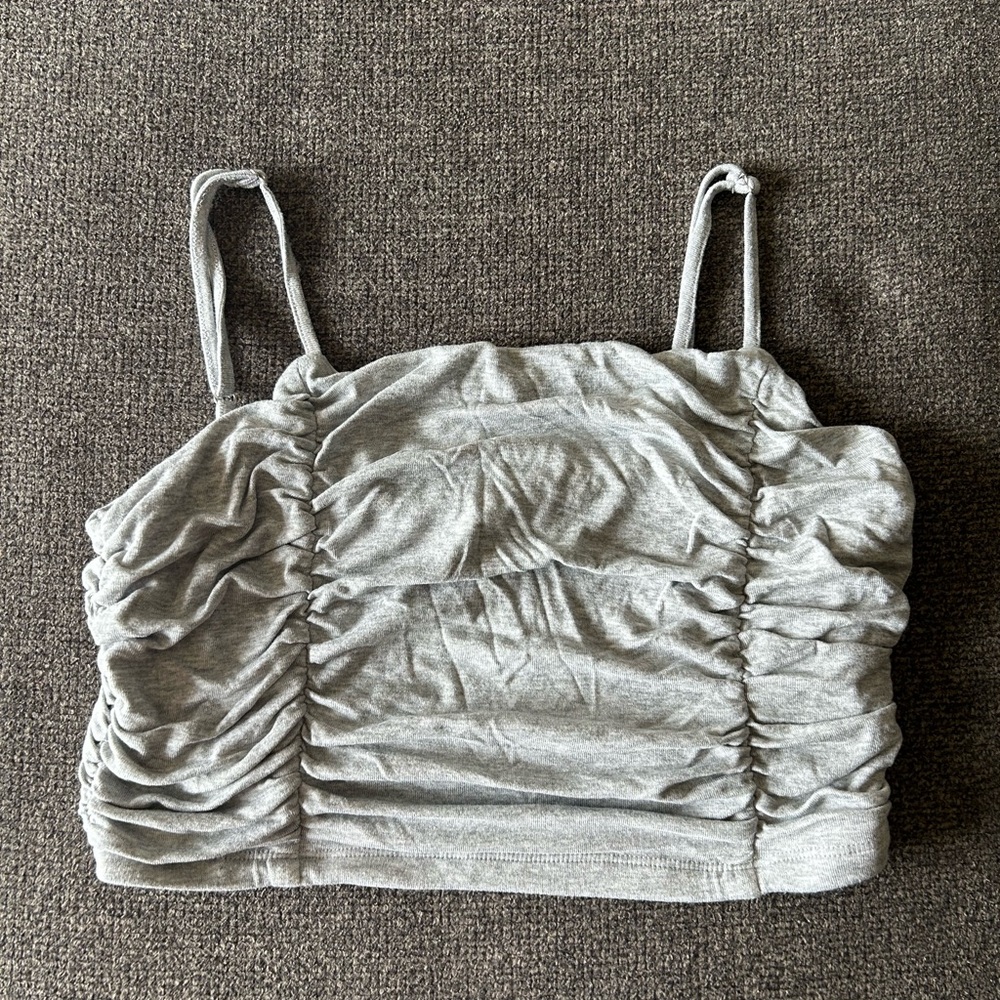 Gray Ruched Women's Top
